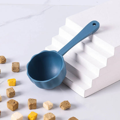 Fancy Round Bottom Pet Food Scoop - For Cat & Dog Food Measuring, Practical Pet Supplies Spoon Tool