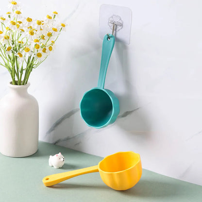 Fancy Round Bottom Pet Food Scoop - For Cat & Dog Food Measuring, Practical Pet Supplies Spoon Tool