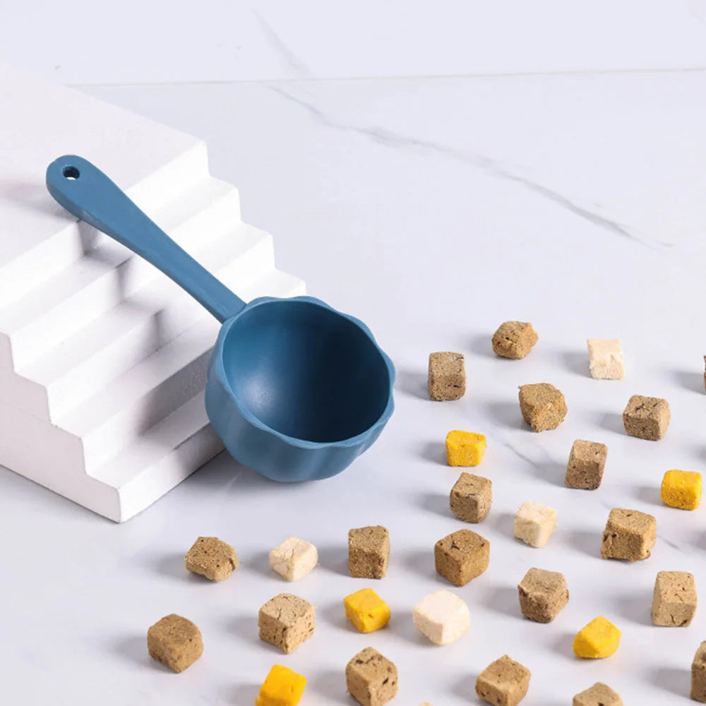 Fancy Round Bottom Pet Food Scoop - For Cat & Dog Food Measuring, Practical Pet Supplies Spoon Tool