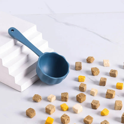 Fancy Round Bottom Pet Food Scoop - For Cat & Dog Food Measuring, Practical Pet Supplies Spoon Tool